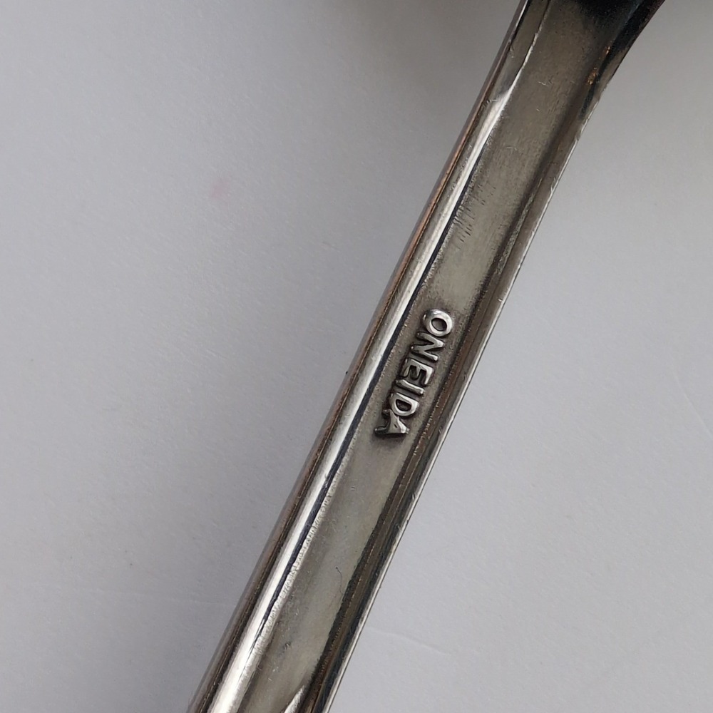Vtg Oneida LORILEI Soup Large Spoons (4) Stainless Floral Flatware Lorelei - Picture 4 of 5